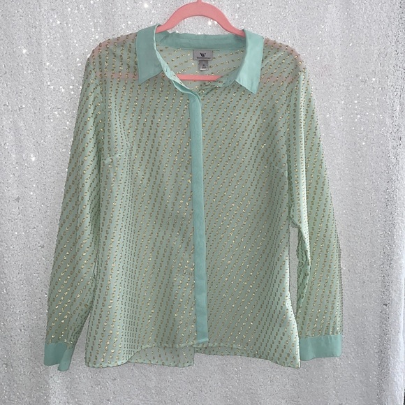 Worthington Tops - WORTHINGTON BUTTON DOWN BLOUSE